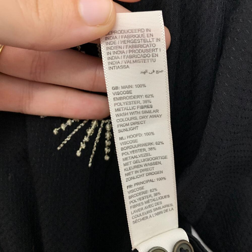 Fat Face Madagan Celestial Long Sleeve Dress NWT Sz 4 Embroidered Knee Length - Picture 8 of 10